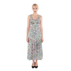 Pattern Sleeveless Maxi Dress by gasi