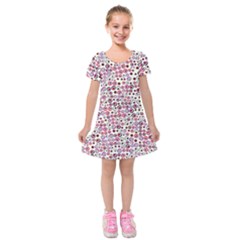 Pattern Kids  Short Sleeve Velvet Dress by gasi