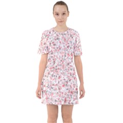 Pattern Sixties Short Sleeve Mini Dress