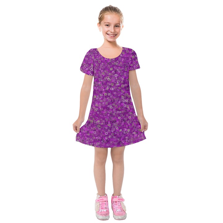 Pattern Kids  Short Sleeve Velvet Dress