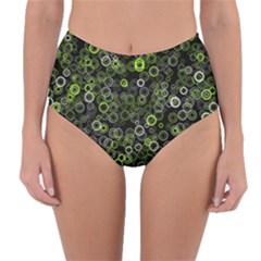 Pattern Reversible High-waist Bikini Bottoms by gasi