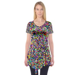 Pattern Short Sleeve Tunic  by gasi