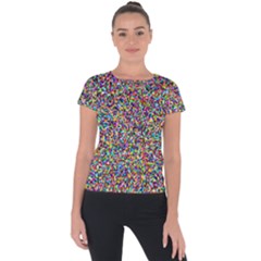 Pattern Short Sleeve Sports Top  by gasi