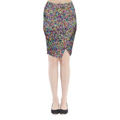 Pattern Midi Wrap Pencil Skirt by gasi