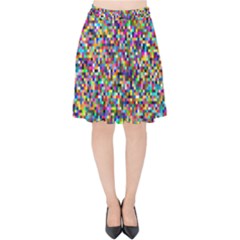 Pattern Velvet High Waist Skirt