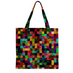 Pattern Zipper Grocery Tote Bag by gasi