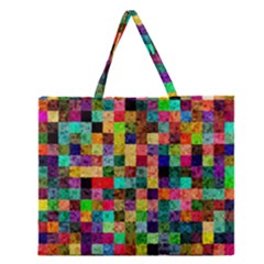 Pattern Zipper Large Tote Bag by gasi