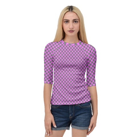 Pattern Quarter Sleeve Raglan Tee by gasi