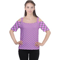 Pattern Cutout Shoulder Tee