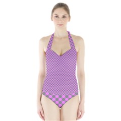 Pattern Halter Swimsuit by gasi