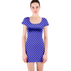 Pattern Short Sleeve Bodycon Dress by gasi