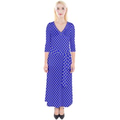 Pattern Quarter Sleeve Wrap Maxi Dress by gasi