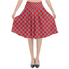 Pattern Flared Midi Skirt by gasi