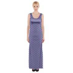 Pattern Maxi Thigh Split Dress by gasi