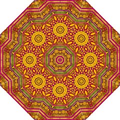 Sunshine Mandala And Other Golden Planets Straight Umbrellas by pepitasart