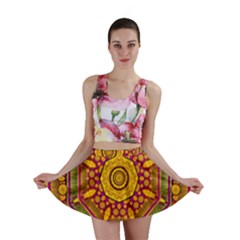 Sunshine Mandala And Other Golden Planets Mini Skirt by pepitasart