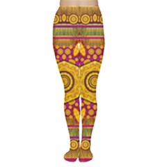 Sunshine Mandala And Other Golden Planets Women s Tights by pepitasart