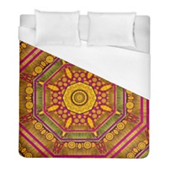 Sunshine Mandala And Other Golden Planets Duvet Cover (full/ Double Size) by pepitasart