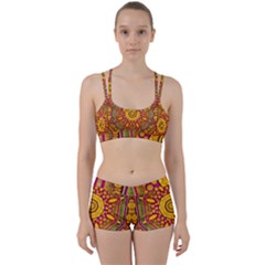 Sunshine Mandala And Other Golden Planets Women s Sports Set