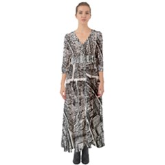 Frankfurt Judengasse Button Up Boho Maxi Dress