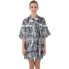 Frankfurt Judengasse Quarter Sleeve Kimono Robe