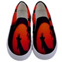 Giraffe Animal Africa Sunset Kids  Canvas Slip Ons View1