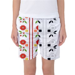 Bulgarian Folk Art Folk Art Women s Basketball Shorts by Celenk