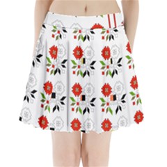 Bulgarian Folk Art Folk Art Pleated Mini Skirt by Celenk