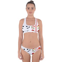 Bulgarian Folk Art Folk Art Cross Back Hipster Bikini Set