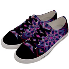 Mandala Circular Pattern Men s Low Top Canvas Sneakers