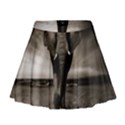 Elephant Black And White Animal Mini Flare Skirt View1