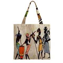 Man Ethic African People Collage Zipper Grocery Tote Bag by Celenk