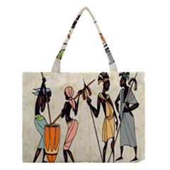 Man Ethic African People Collage Medium Tote Bag by Celenk