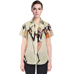 Man Ethic African People Collage Women s Short Sleeve Shirt