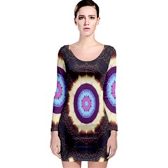 Mandala Art Design Pattern Long Sleeve Bodycon Dress by Celenk