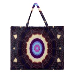 Mandala Art Design Pattern Zipper Large Tote Bag by Celenk