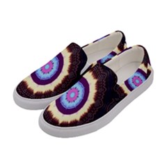 Mandala Art Design Pattern Women s Canvas Slip Ons