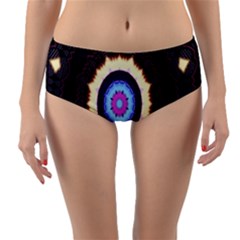 Mandala Art Design Pattern Reversible Mid-waist Bikini Bottoms