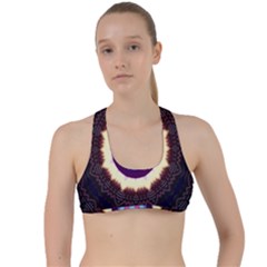 Mandala Art Design Pattern Criss Cross Racerback Sports Bra