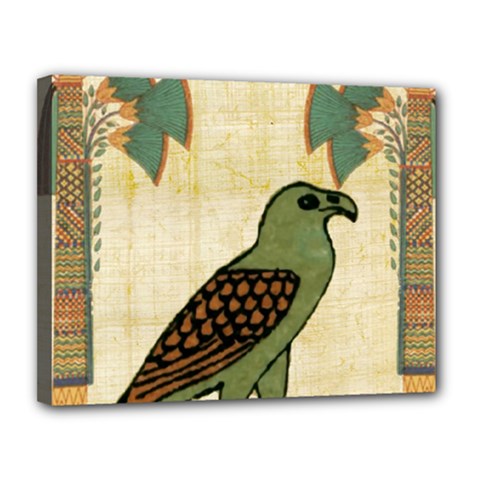 Egyptian Paper Papyrus Bird Canvas 14  X 11  by Celenk