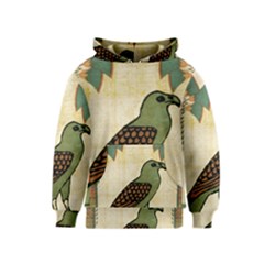 Egyptian Paper Papyrus Bird Kids  Pullover Hoodie by Celenk