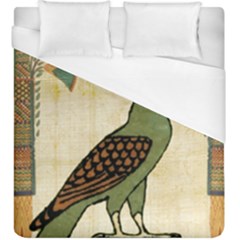 Egyptian Paper Papyrus Bird Duvet Cover (king Size) by Celenk