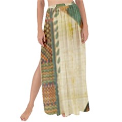 Egyptian Paper Papyrus Bird Maxi Chiffon Tie-up Sarong by Celenk