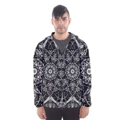 Mandala Psychedelic Neon Hooded Wind Breaker (men) by Celenk