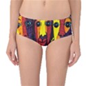 Ethnic Bold Bright Artistic Paper Mid-Waist Bikini Bottoms View1