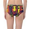 Ethnic Bold Bright Artistic Paper Mid-Waist Bikini Bottoms View2