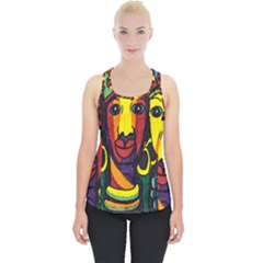 Ethnic Bold Bright Artistic Paper Piece Up Tank Top