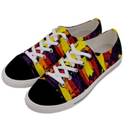 Ethnic Bold Bright Artistic Paper Women s Low Top Canvas Sneakers