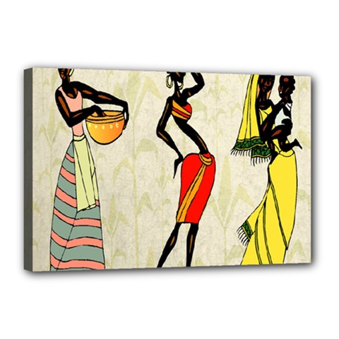 Woman Ethic African People Collage Canvas 18  X 12  by Celenk