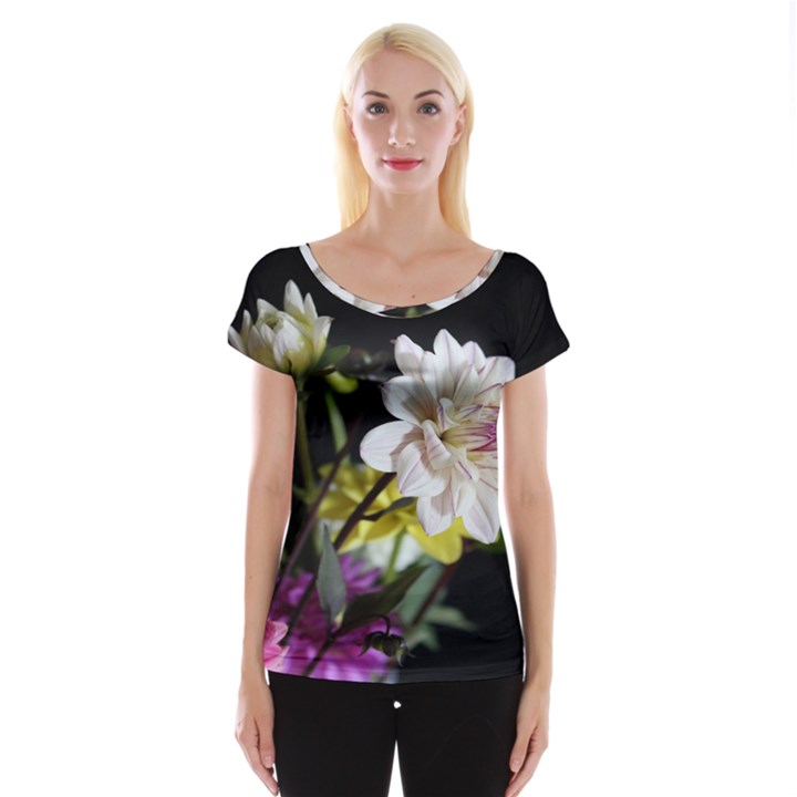 Dahlias Dahlia Dahlia Garden Cap Sleeve Tops